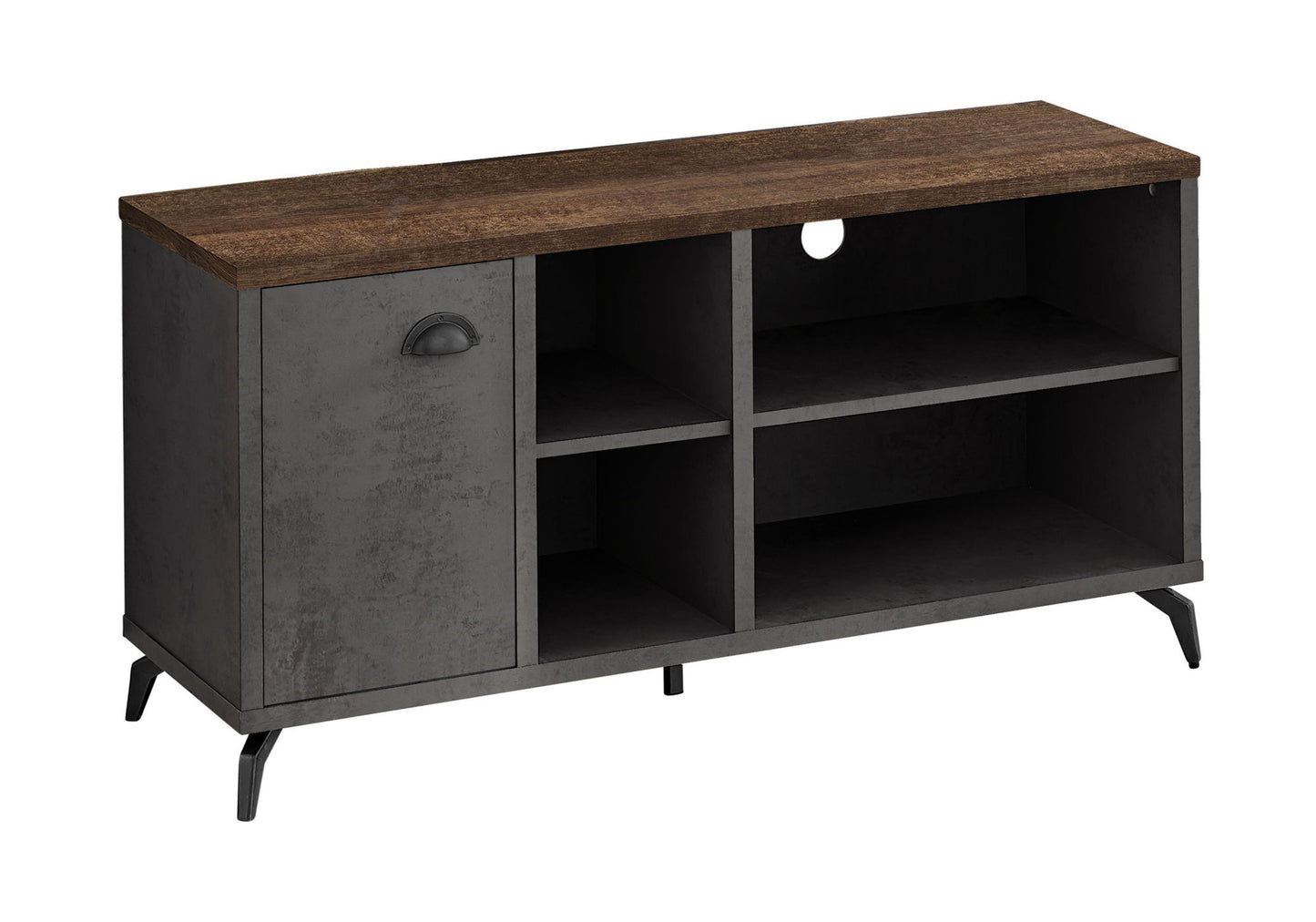 TV Stand, Console, Media Entertainment Center, Storage Cabinet, Convenient Design - Gray