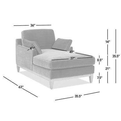 Pasadena - Modern Farmhouse Chaise Lounge Chair - Olive Green