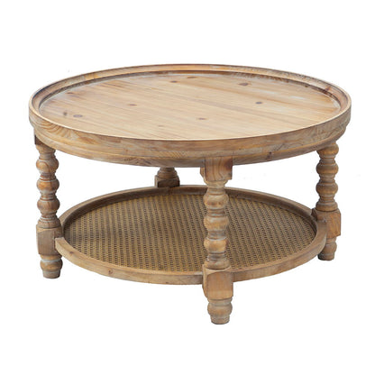 Round 2 Tiered Side Tabel, End Tabel For Lving Room Bedroom Entryway - Brown