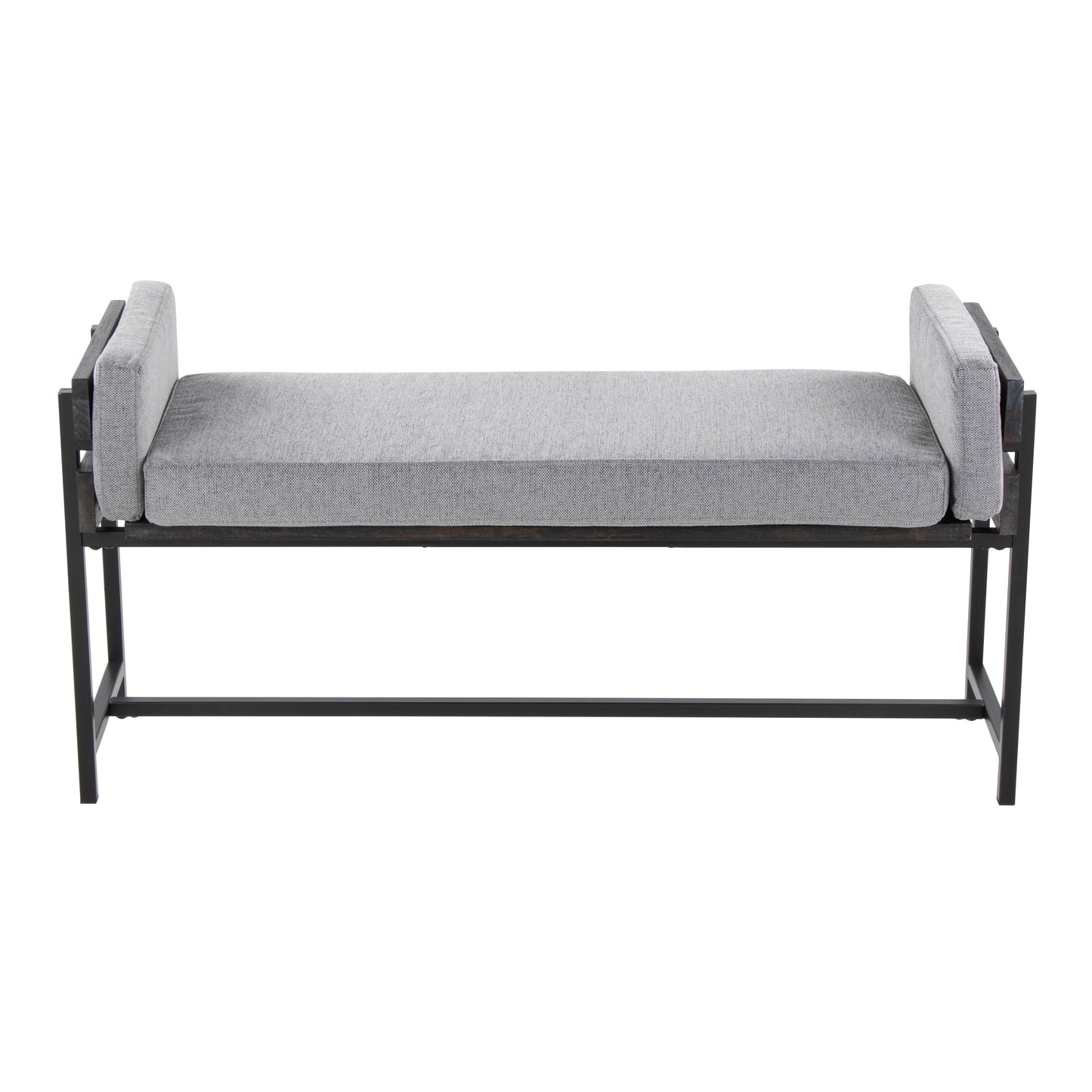 Kari - Farmhouse Bench - Black / Gray / Light Gray