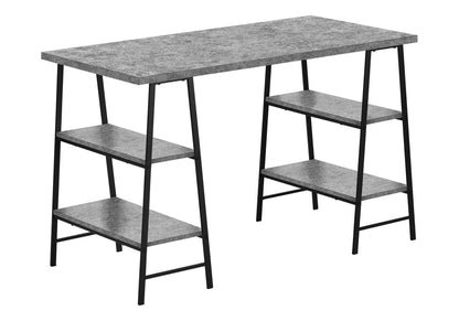 Computer Desk For Home Office, Laptop, Storage Shelves, Convenient Design - Gray