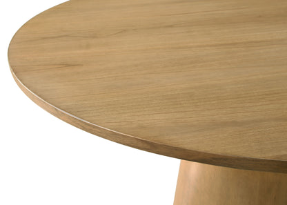 Jasper - Wide Contemporary Round Dining Table - Driftwood