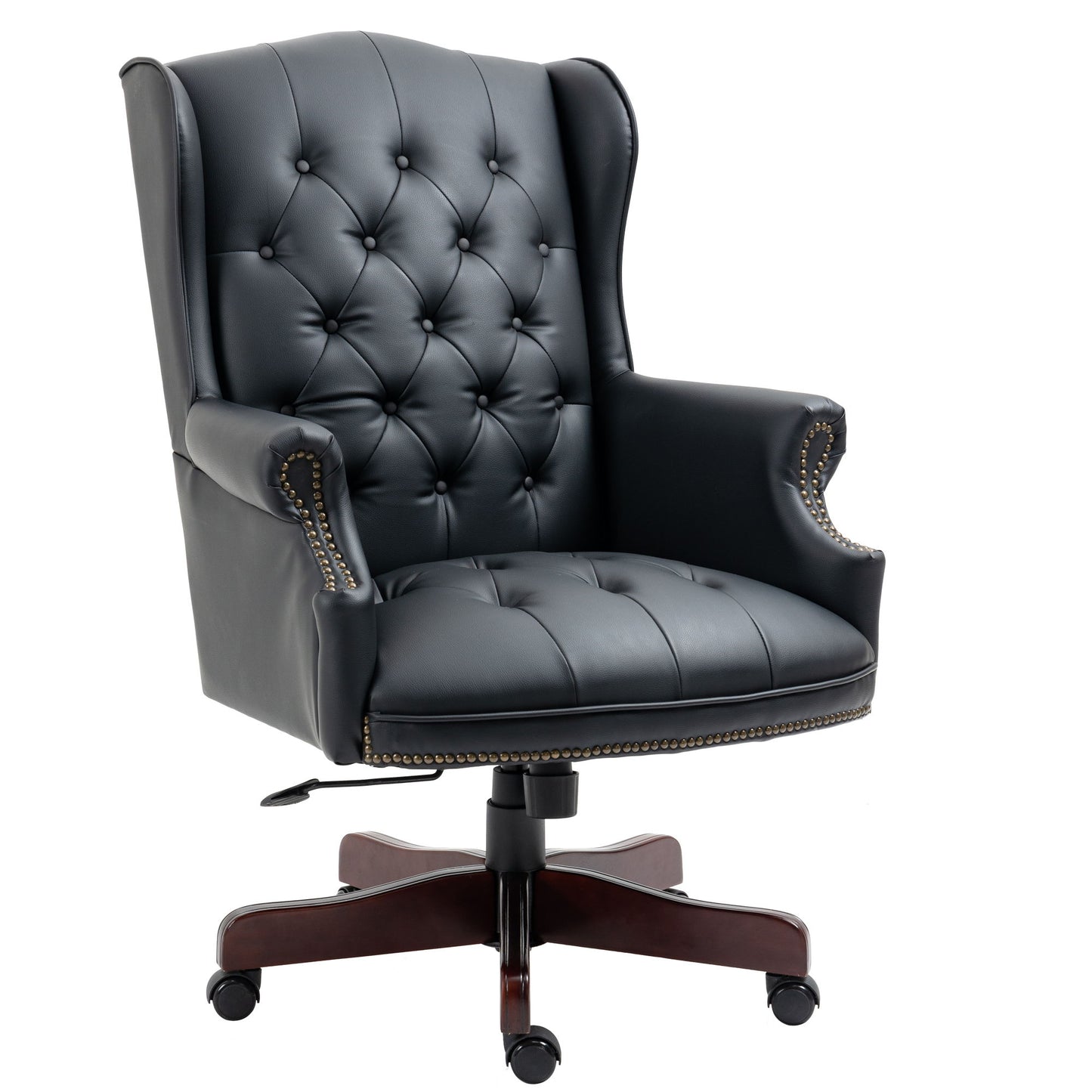 Executive Office Chair, High Back Reclining Comfortable Desk Chair With Smooth Glide Caster Wheels - Black