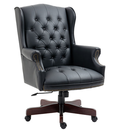 Executive Office Chair, High Back Reclining Comfortable Desk Chair With Smooth Glide Caster Wheels - Black
