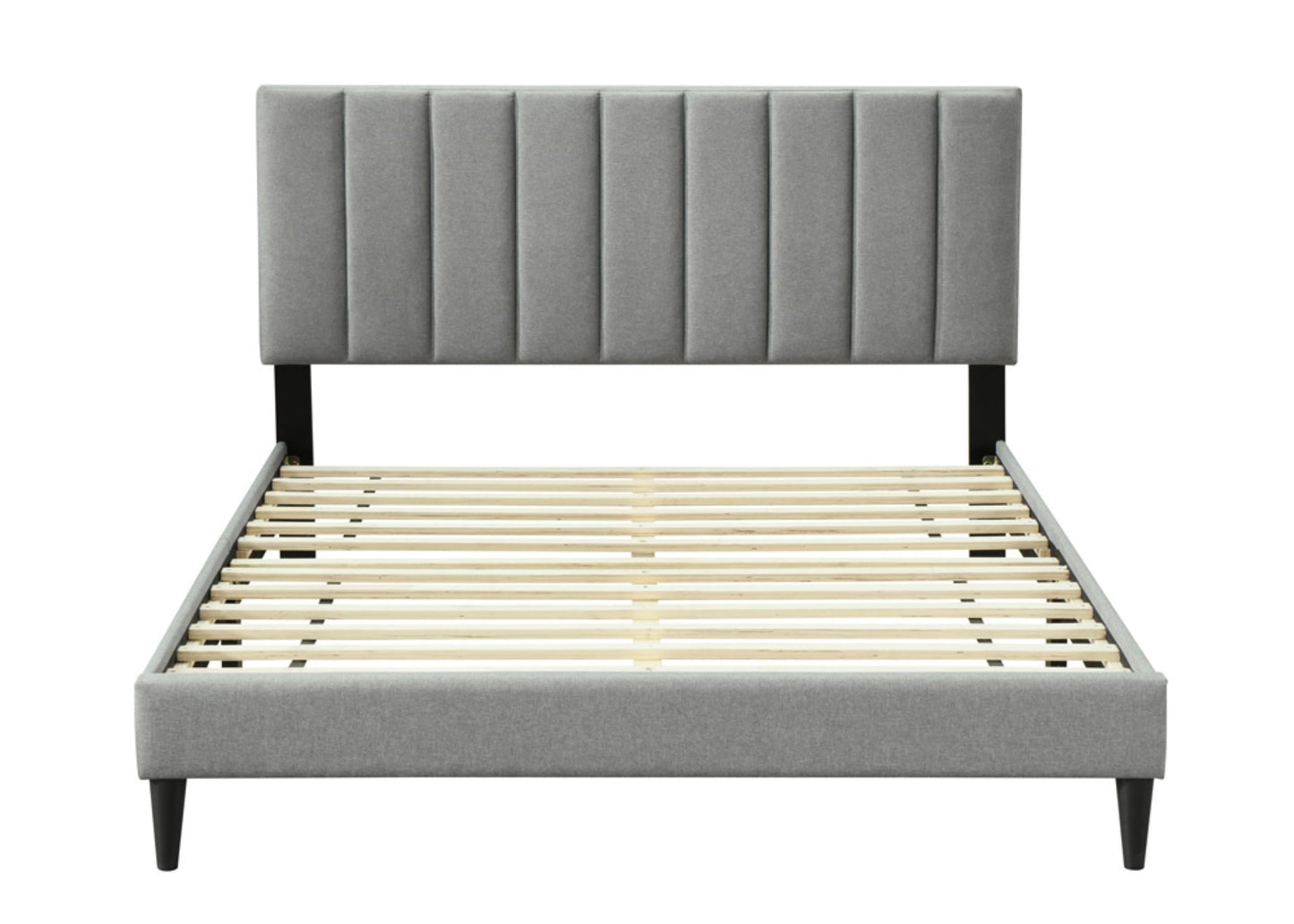 King Sized Channel Bed & USB - Gray