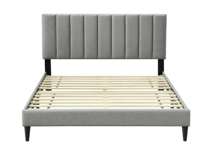 King Sized Channel Bed & USB - Gray