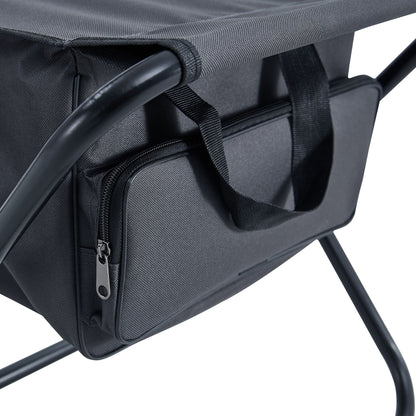 Folding Outdoor Chairs With Storage Bag, Portable Chair For Indoor, Outdoor Camping, Picnics And Fishing (Set of 2) - Gray