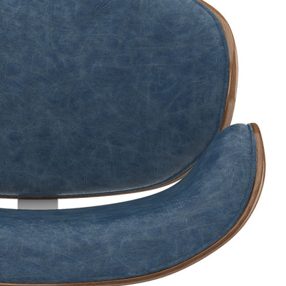 Marana - Bentwood Adjustable Swivel Bar Stool - Distressed Blue