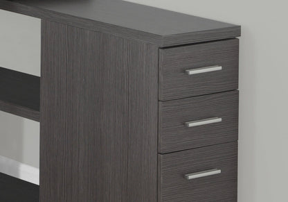 Computer Desk, Home Office, Corner, Left, Right Set - Up, Storage Drawers, L Shape, Laptop, Contemporary & Modern - Gray