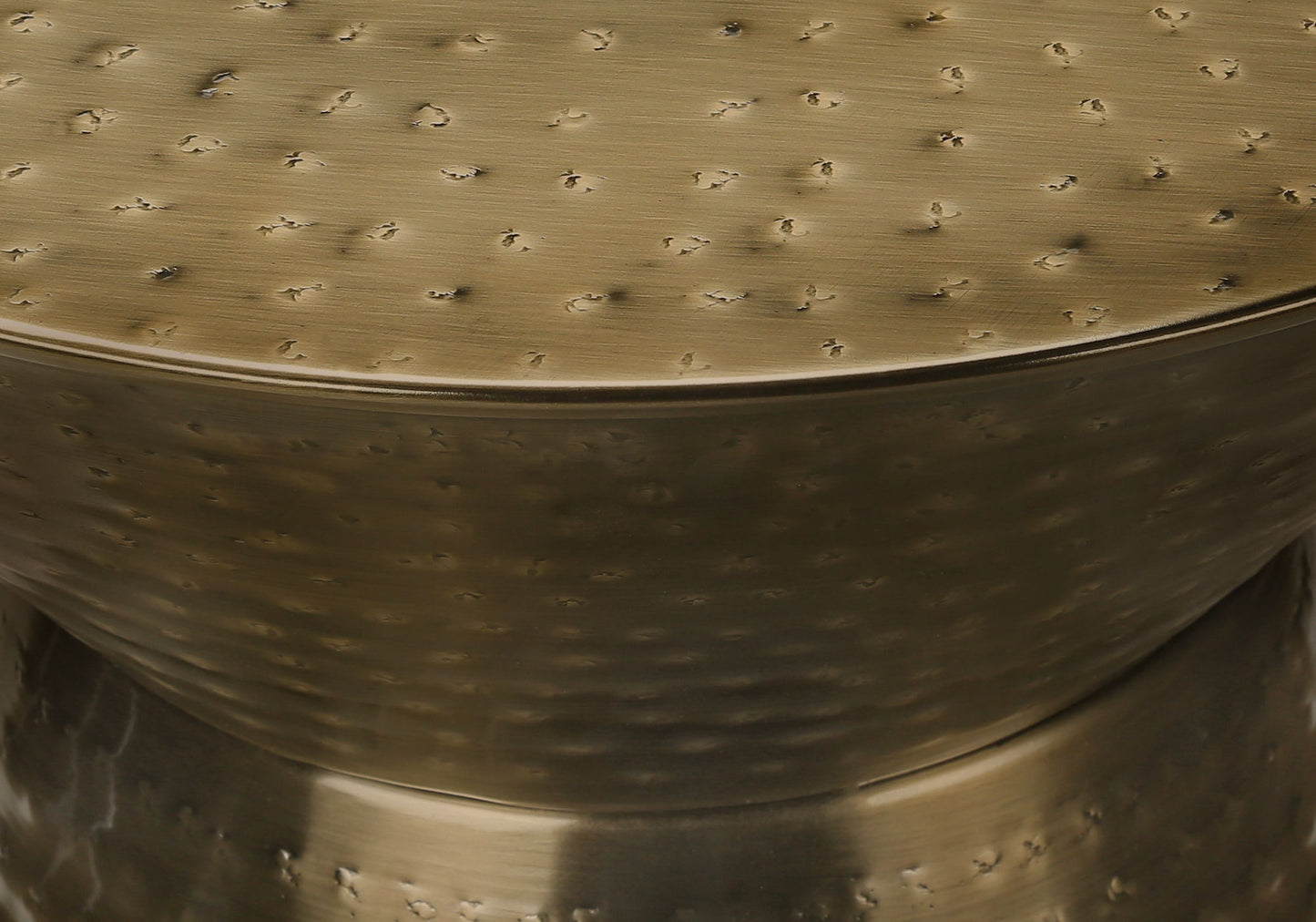 Drum Accent Side Table, Contemporary, Elegant Design - Gold