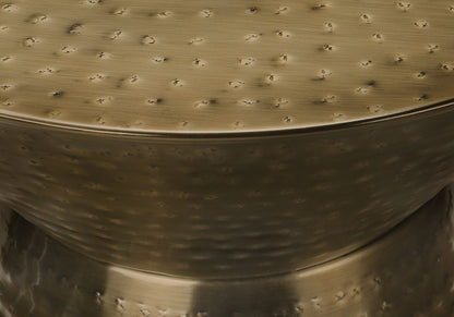 Drum Accent Side Table, Contemporary, Elegant Design - Gold