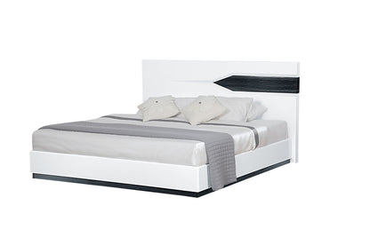 Vios - Queen Zebra Bed - White
