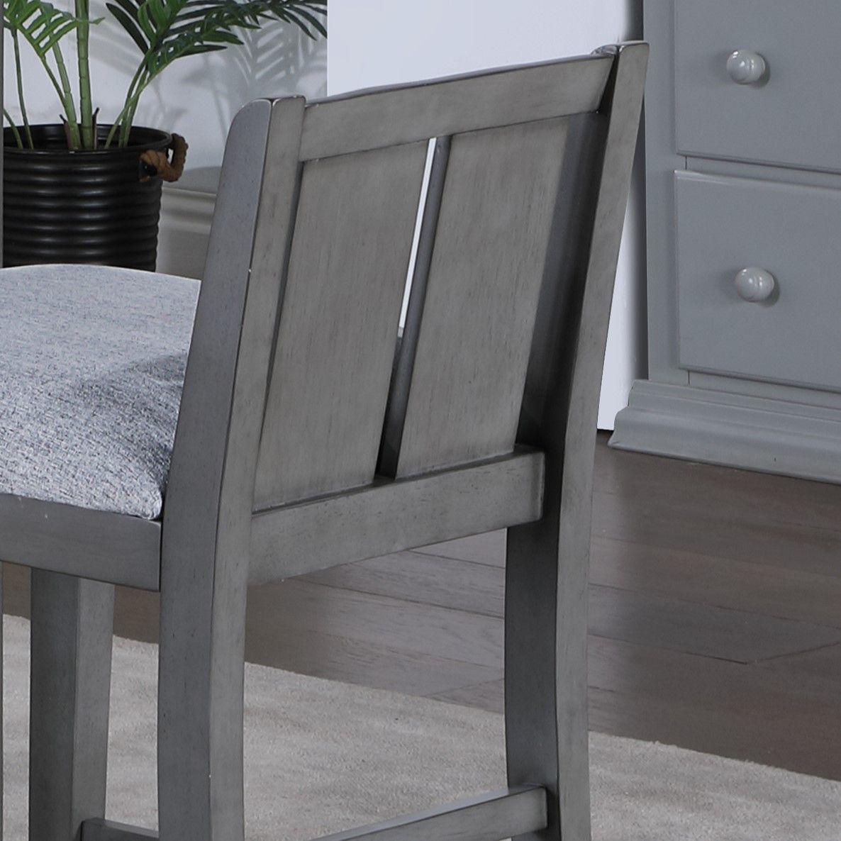 Graham - 20" Upholstered Seat Counter Height Chair (Set of 2) - Gray