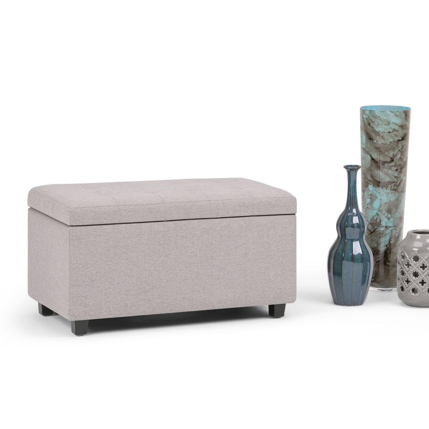 Cosmopolitan - Storage Ottoman - Cloud Gray