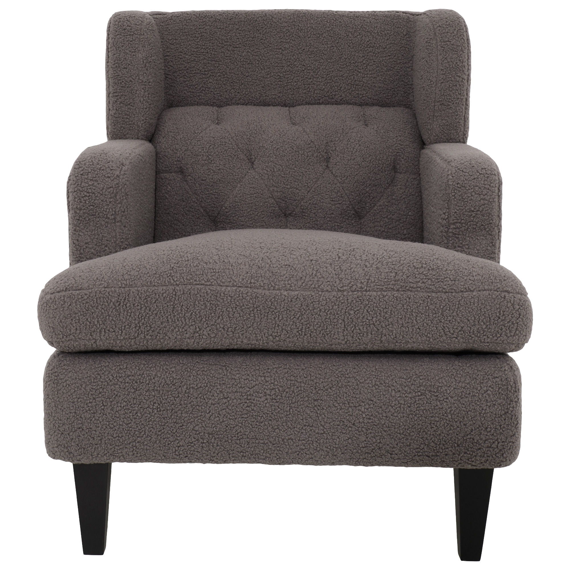 Upholstered Accent Chair Tufted Armchair For Living Room, Russet - Brown