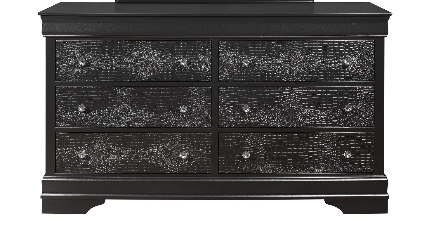 Shaker - Crocodile Metallic Dresser - Gray