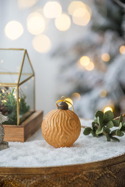 Christmas Ball Ornaments, Glass Decorative Hanging Ball Christmas Tree Ornaments For Holiday Party Decorations (Set of 12) - Gold