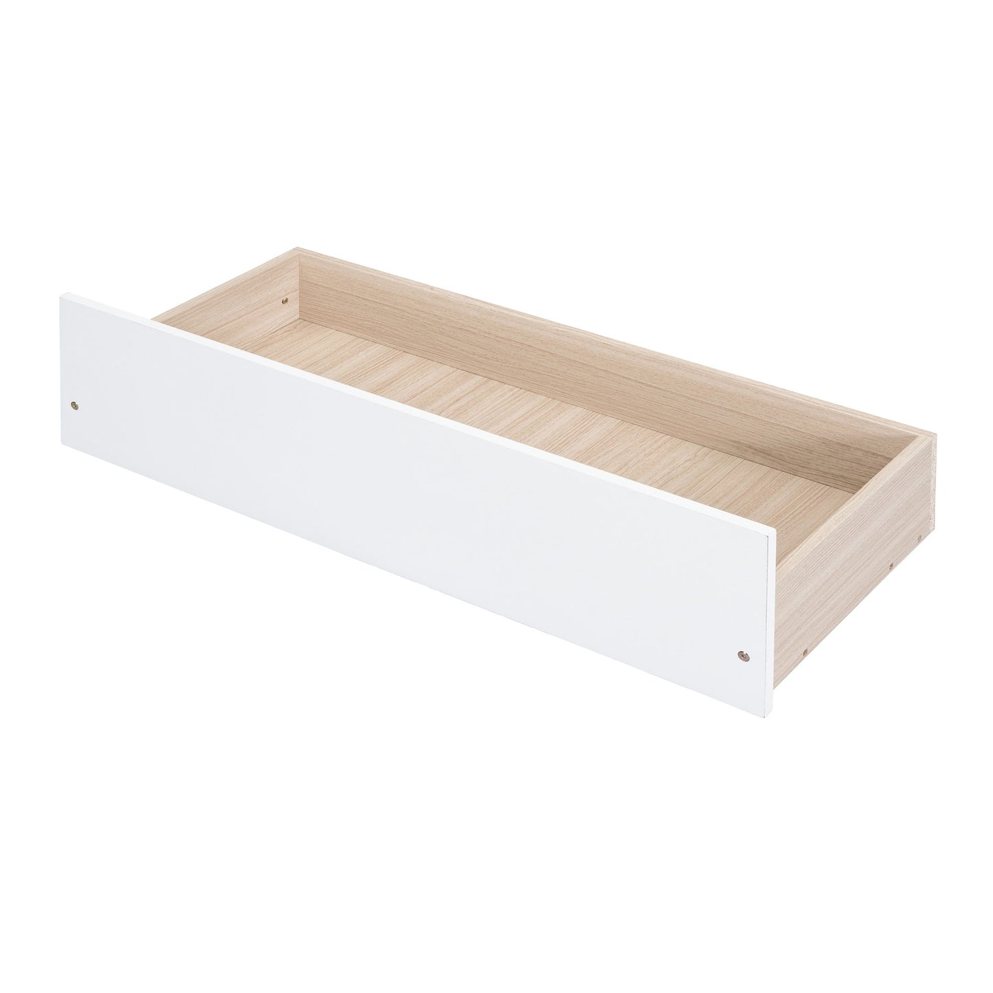 Twin Size Platform Bed With 4 Drawers And Streamlined Headboard & Footboard - White