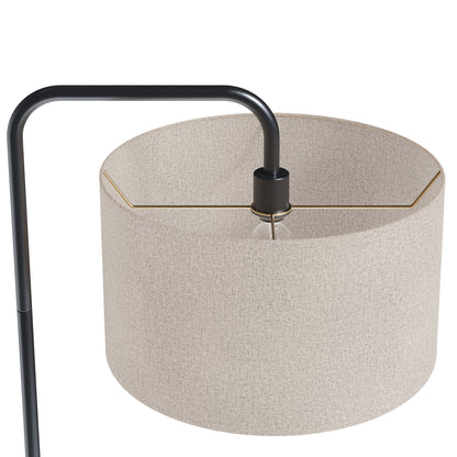 Puck - Contemporary Floor Lamp - Oil Rubbed Bronze / Beige