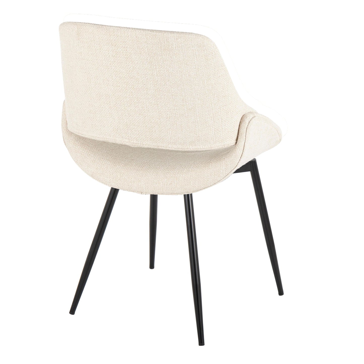 Fabrico - Mid-Century Modern Dining Chair (Set of 2) - Cream / Black