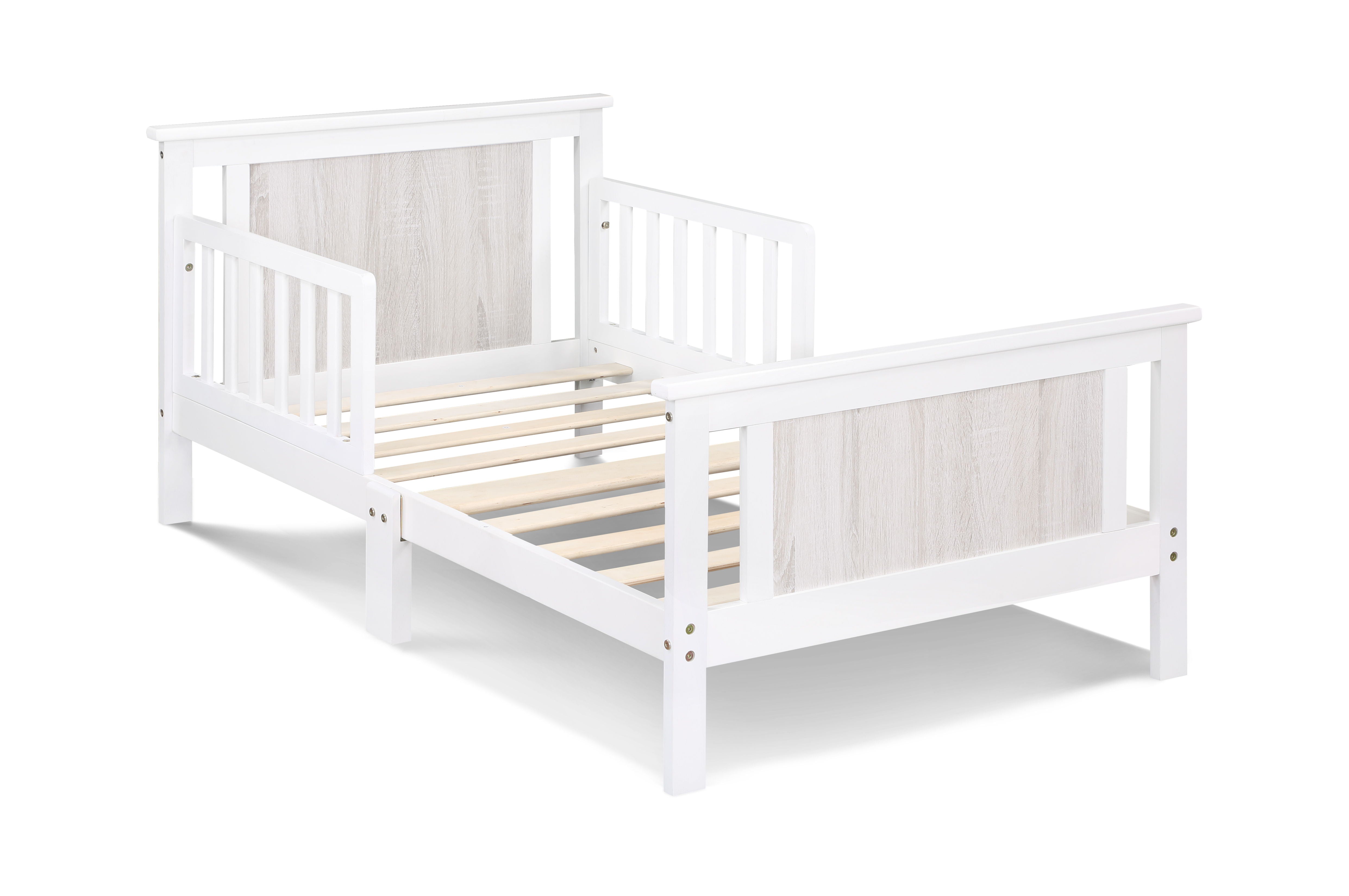 Connelly - Reversible Panel Toddler Bed - White, Rockport Gray