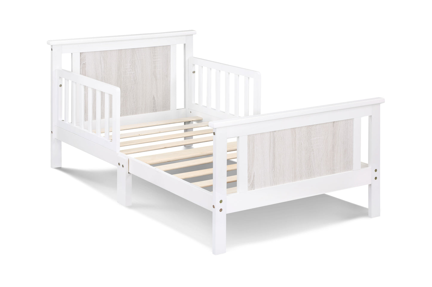 Connelly - Reversible Panel Toddler Bed - White, Rockport Gray