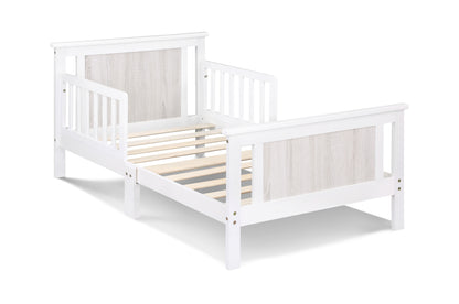 Connelly - Reversible Panel Toddler Bed - White, Rockport Gray