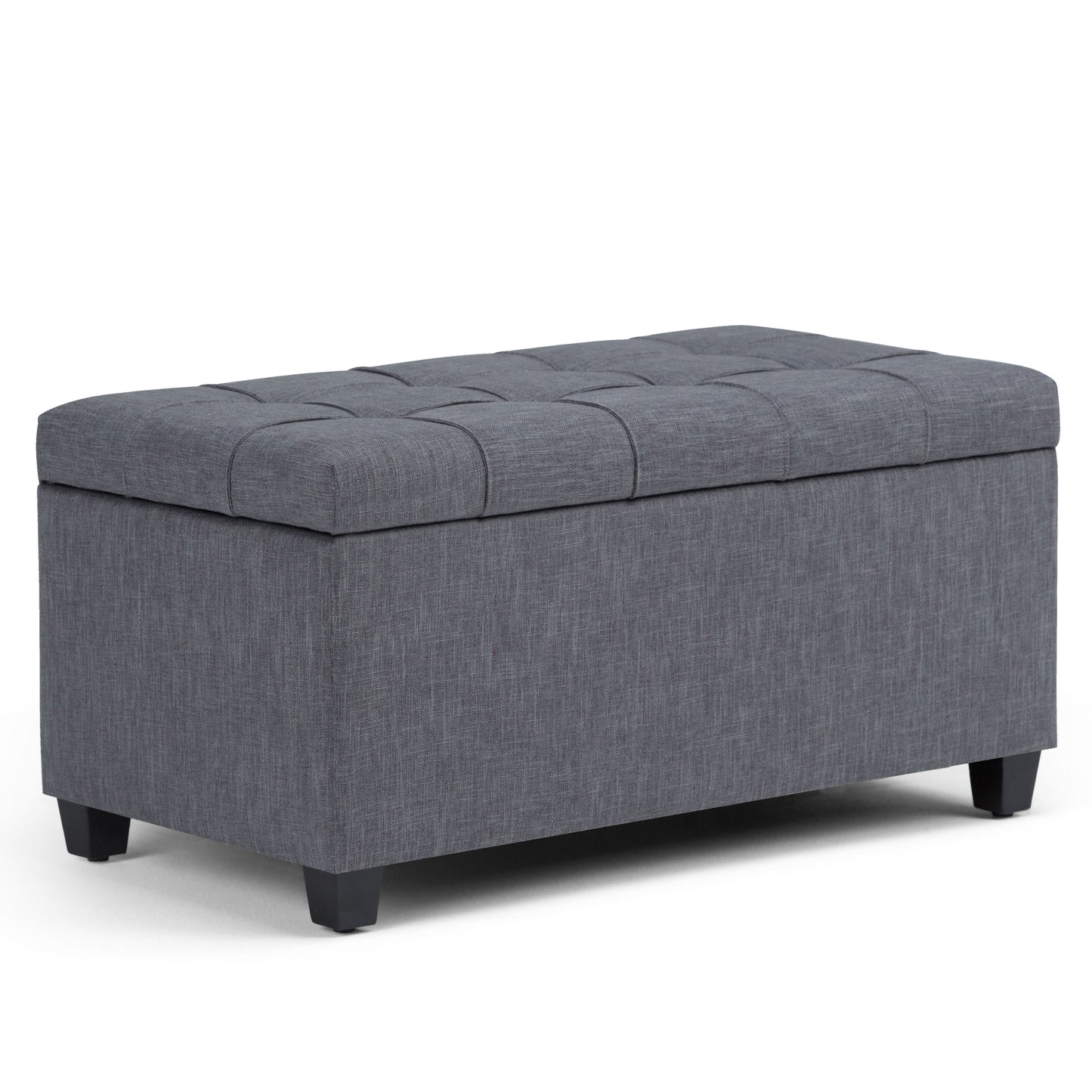 Sienna - Storage Ottoman Bench - Slate Gray