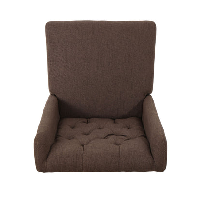 Elegant Tufted Dining Chair (Set of 2) With High Backrest - Dark Brown