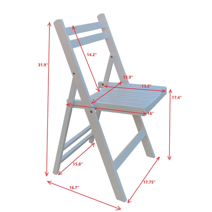 Folding Special Event Chairs, Foldable Style (Set of 4) - White