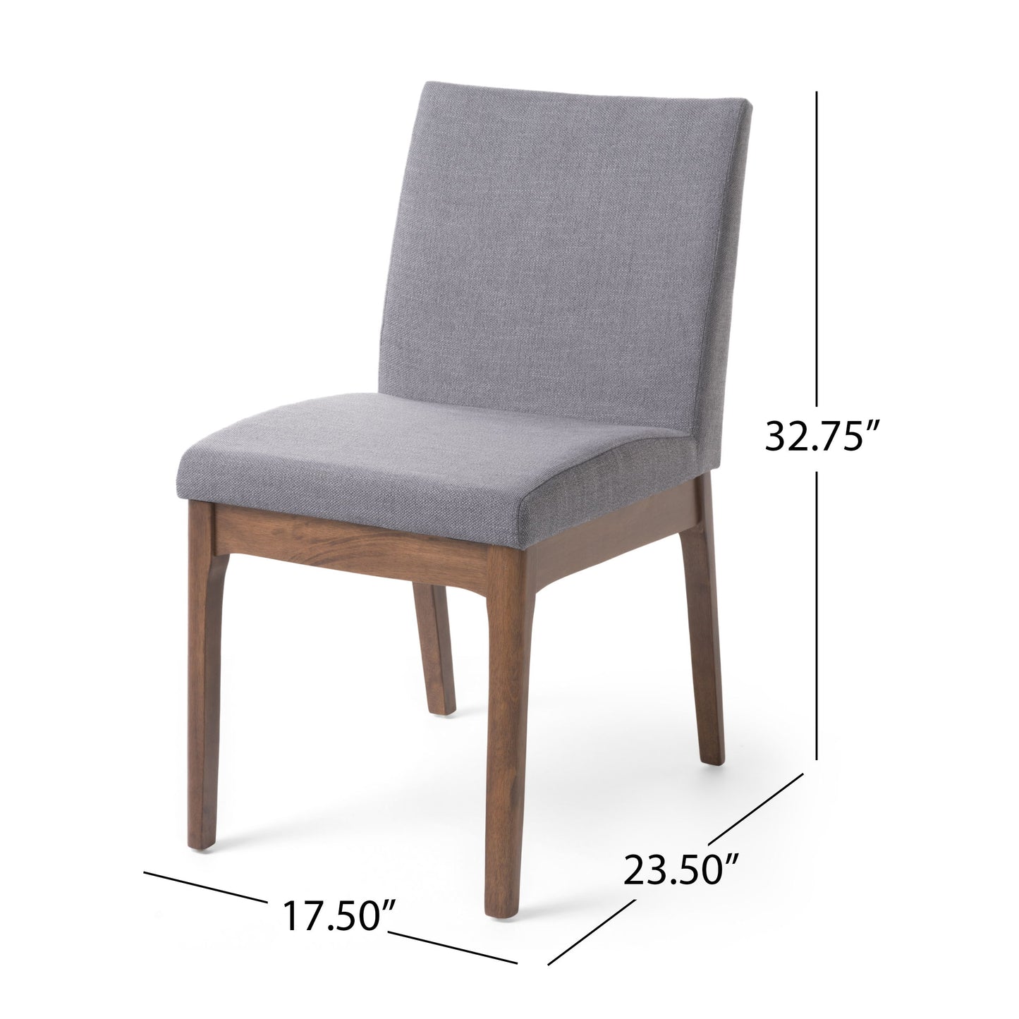 Tranquilly - Upholstered Dining Chair With Solid Wood Legs (Set of 2) - Dark Gray