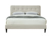 Queen Sized Upholstered Bed With USB - Off White