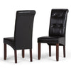 Cosmopolitan - Deluxe Tufted Parson Chair (Set of 2) - Midnight Black