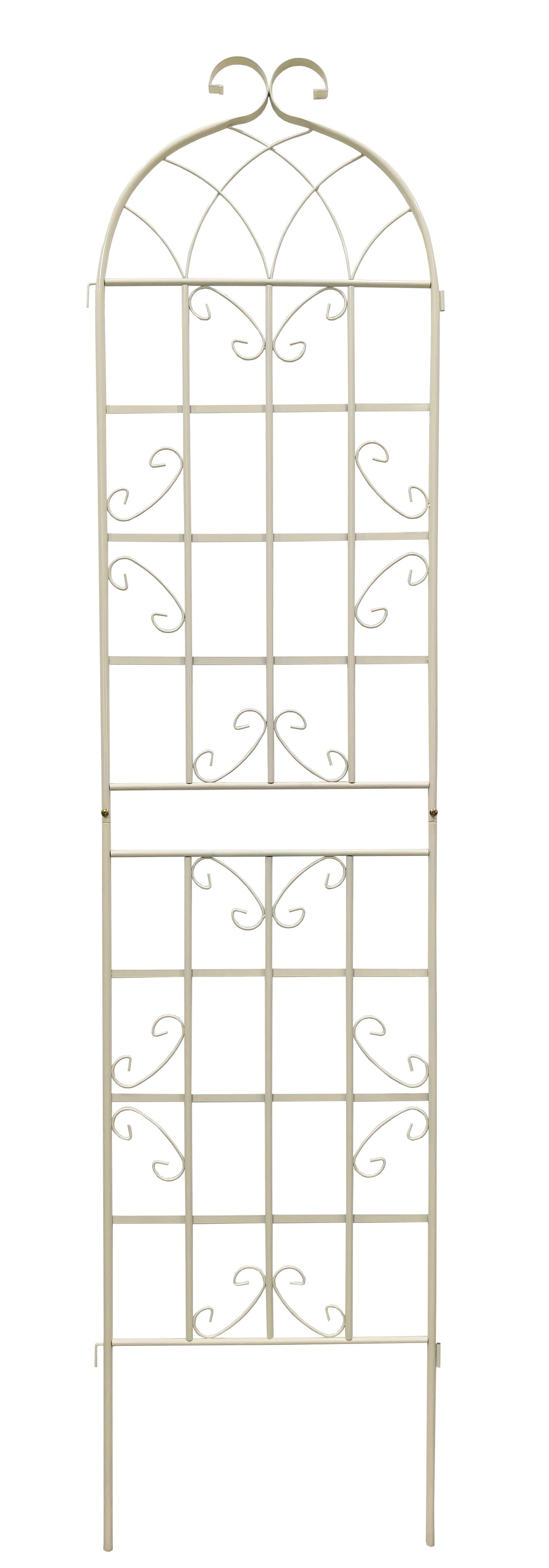 4 Pack Metal Garden Trellis Rustproof For Climbing Plants Outdoor Flower Support - Cream White