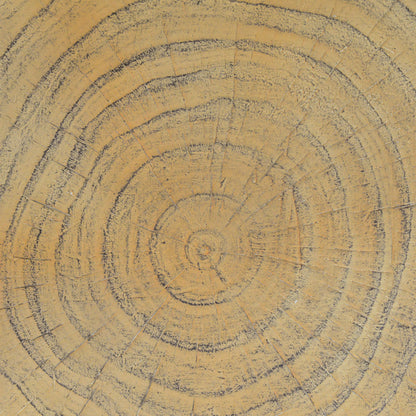 Mgo Twist Shape Side Table With Wood - Like Texture - Natural