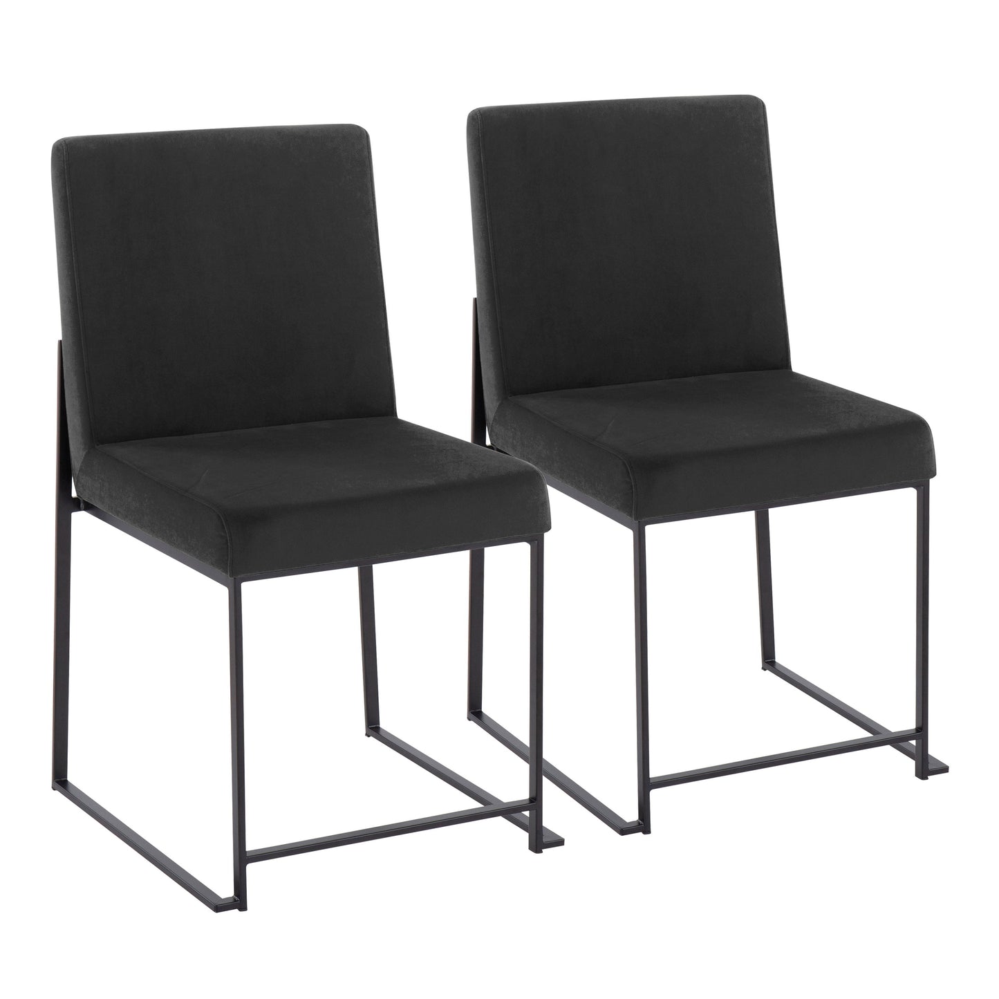 Fuji - Contemporary High Back Dining Chair (Set of 2) - Black