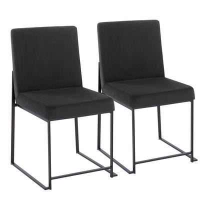 Fuji - Contemporary High Back Dining Chair (Set of 2) - Black