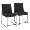 Fuji - Contemporary High Back Dining Chair (Set of 2) - Black