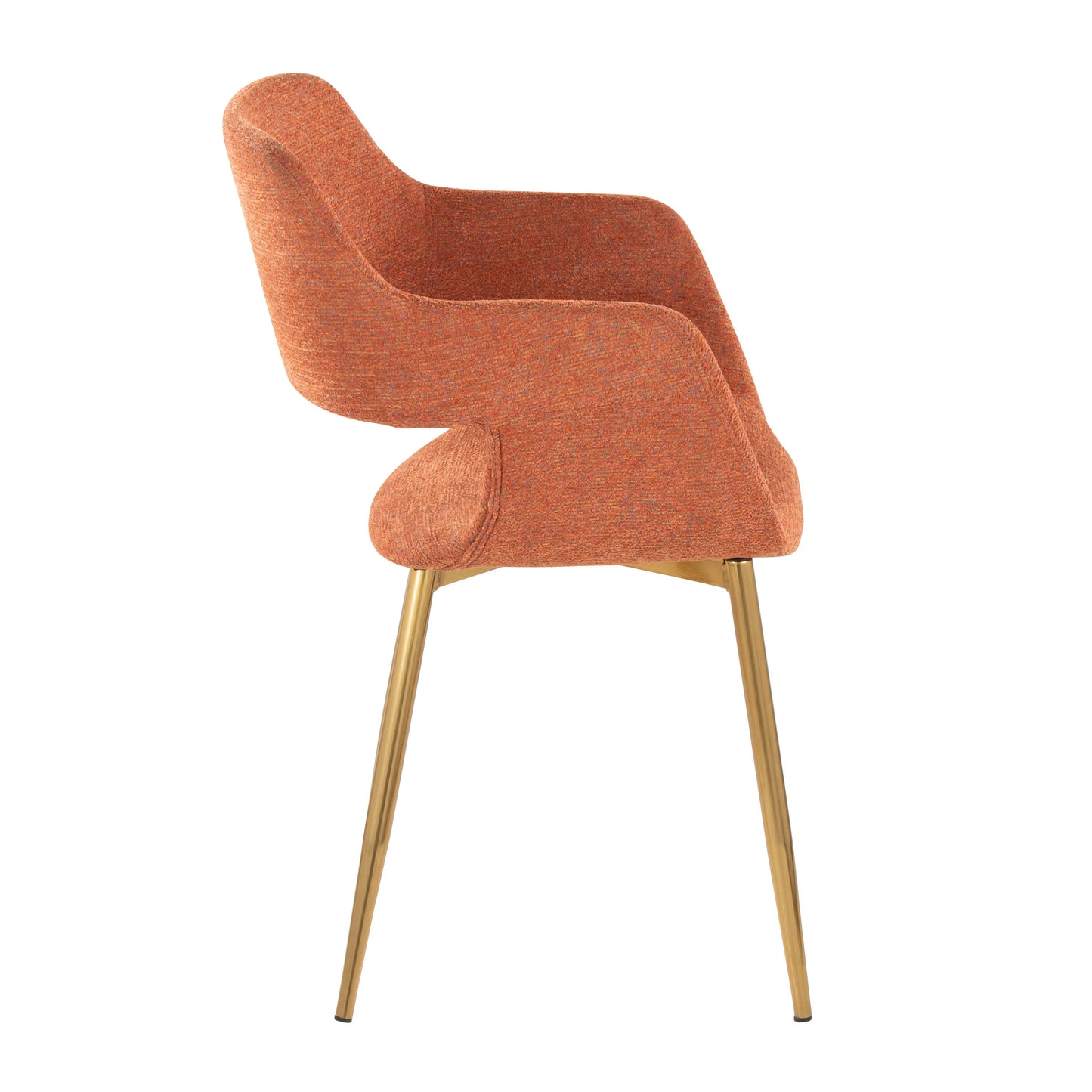Margarite - Contemporary Dining / Chair (Set of 2) - Gold / Orange