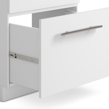 Metro - Laundry Cabinet & Faucet And Stainless Steel Sink - White