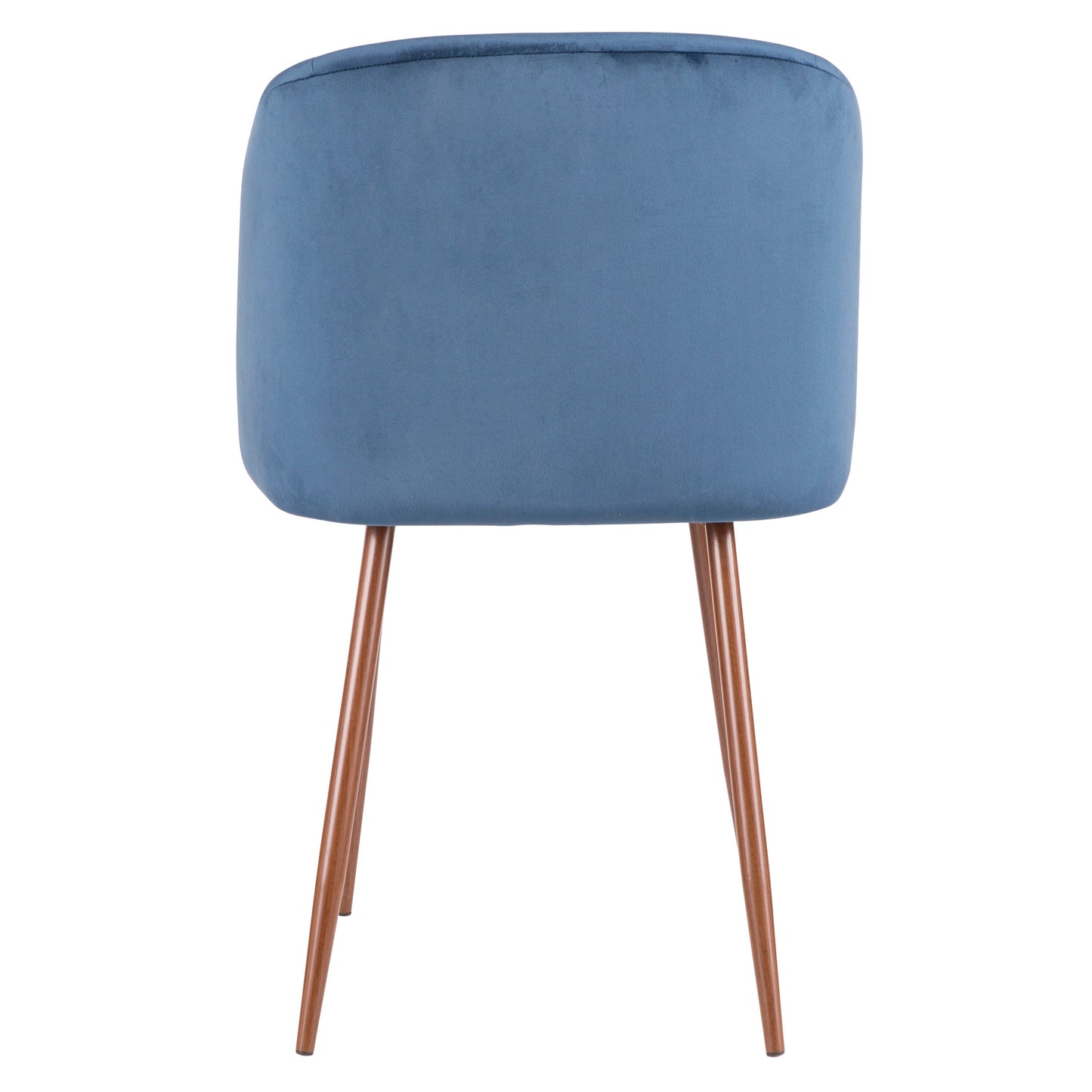 Fran - Contemporary Dining Chair (Set of 2) - Walnut / Blue