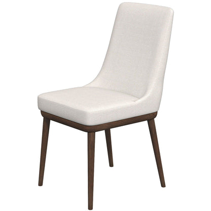 Kate - Mid-Century Modern Dining Chair (Set of 2) - Fabric - White