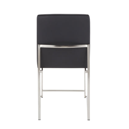 Fuji - Contemporary, High Back Dining Chair (Set of 2) - Black