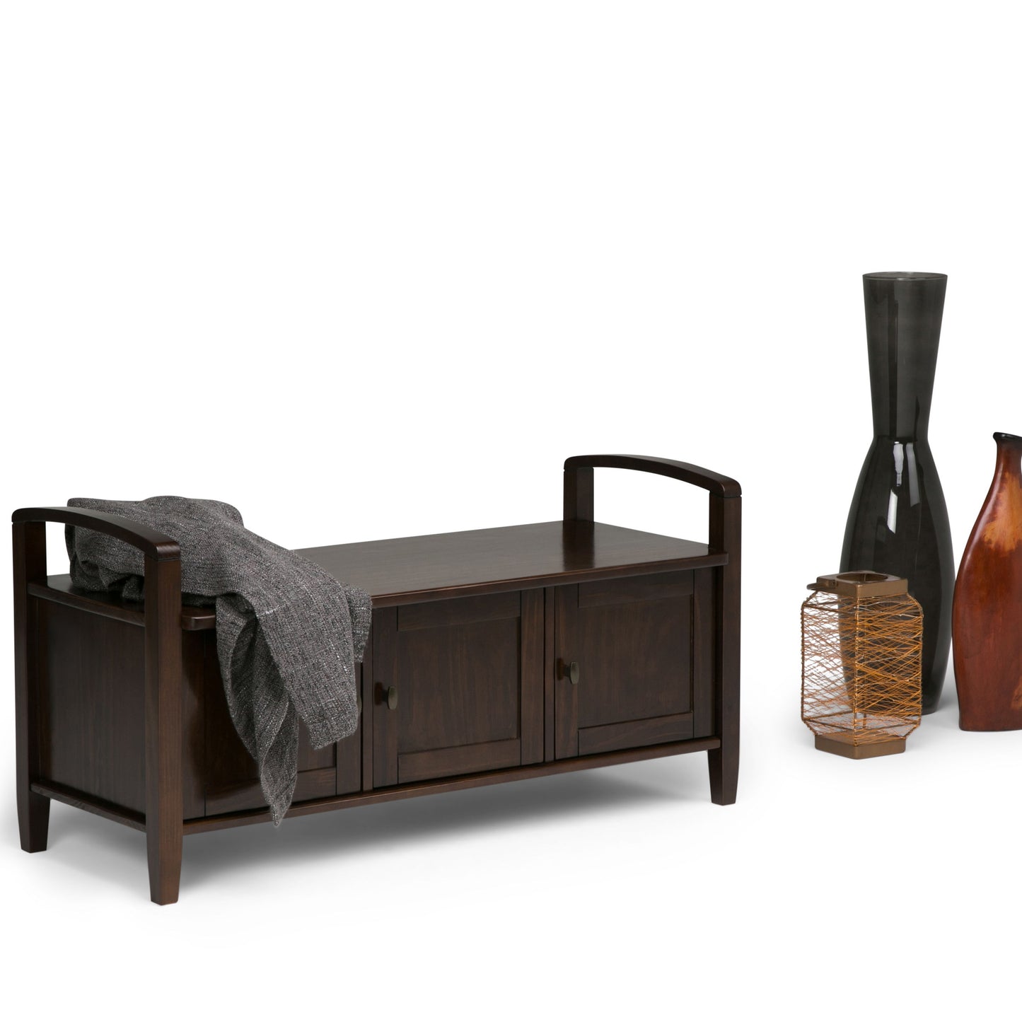 Warm Shaker - Entryway Storage Bench - Tobacco Brown