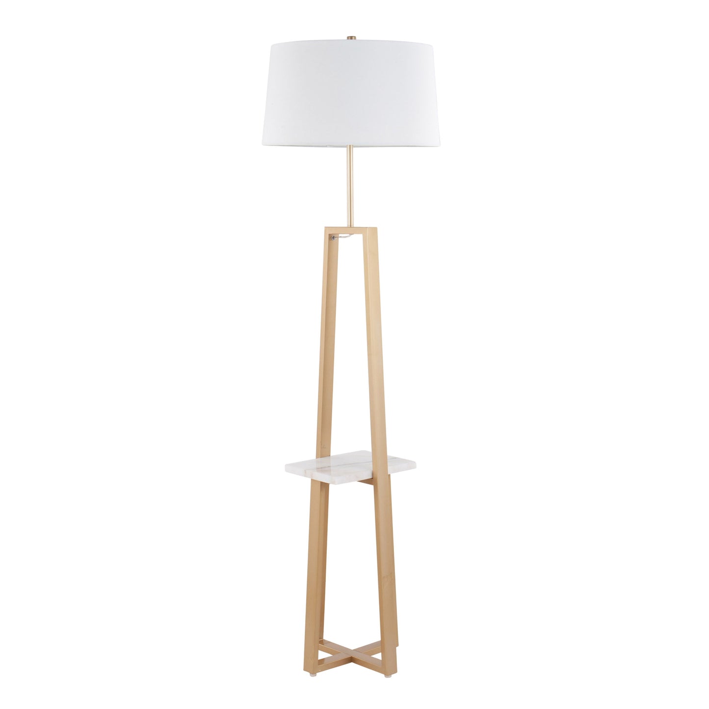 Cosmo - Shelf Contemporary / Glam Floor Lamp - Gold