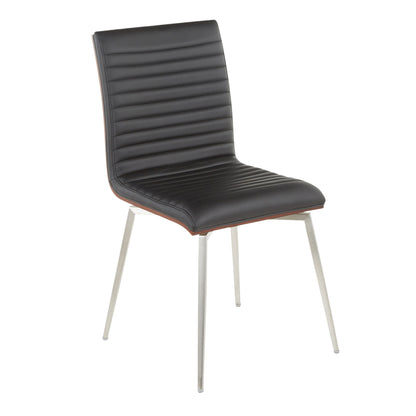 Mason - Contemporary Dining / Chair With Swivel (Set of 2) - Walnut / Black