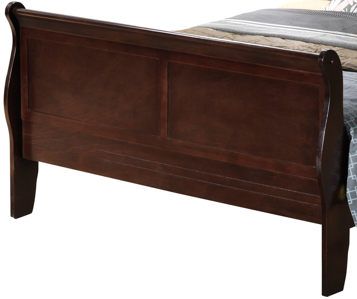 Full Bed Panel Sleigh - Cappuccino