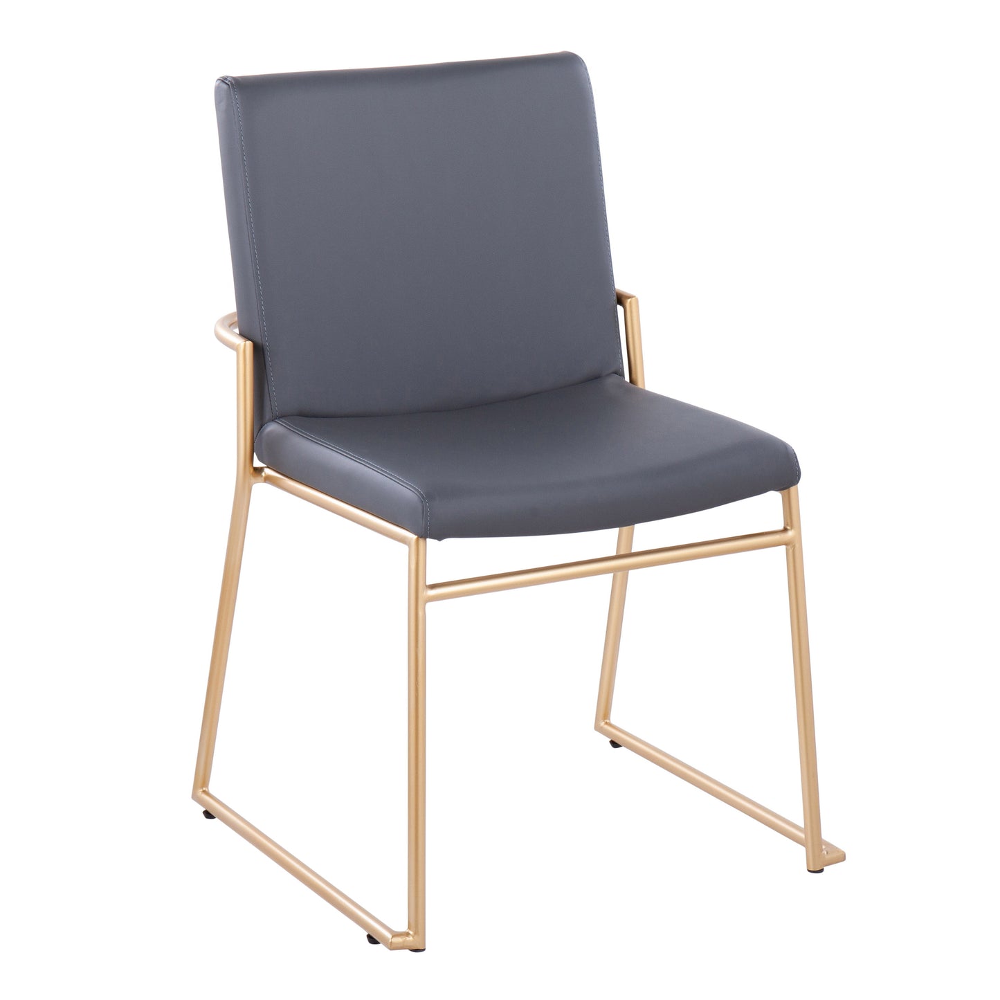 Dutchess - Contemporary Dining Chair (Set of 2) - Gold / Gray