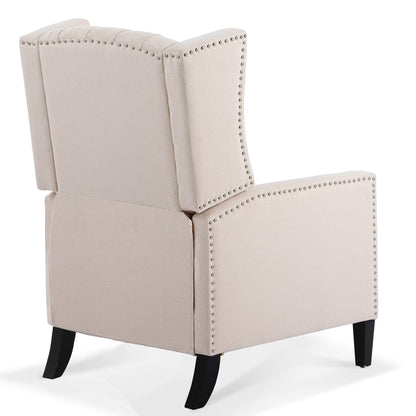 Manual Wing Chair Recliner - Beige