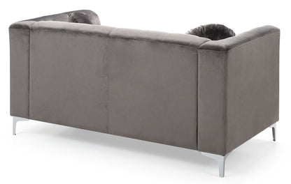 Contemporary Loveseat - Dark Gray